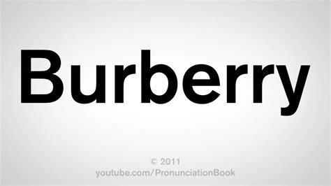 How to pronounce Burberry in English 